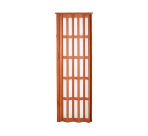 Puerta Plegable PVC 70x200 cm Café claro con ventana Baldara