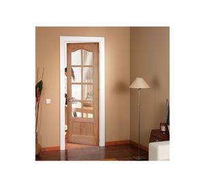 Puerta Pino Radiata Caburga 70x200 cm 8 Vidrios Moldupanel