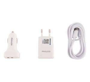 Cargador 3 en 1 tipo C blanco Philco