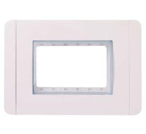 Placa exterior 3 módulos Orión blanco Schneider