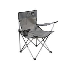 Silla camping apoyabrazos gris Alpes