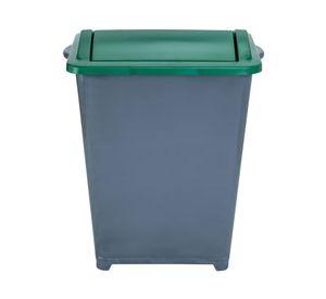 Basurero reciclaje 37 litros tapa vaivén reciclaje rojo Eco Hogar