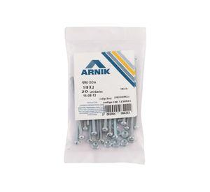 Perno cocina con tuerca 1/8x2'' zincado 20 unidades Arnik