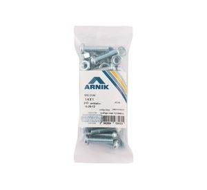 Perno cocina con tuerca 1/4x1'' zincado 20 unidades Arnik