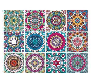 Vinilo adhesivo 15x15 cm Mandala 12 unidades