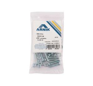 Perno cocina con tuerca 1/8x3/4'' zincado 20 unidades Arnik