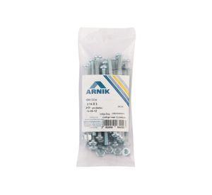 Perno cocina con tuerca 3/16x3'' zincado 20 unidades Arnik