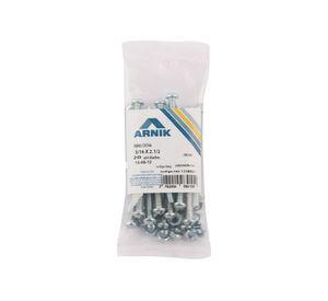 Perno cocina con tuerca 3/16x2 1/2'' zincado 20 unidades Arnik
