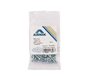 Perno cocina con tuerca 1/8x1/2'' zincado 20 unidades Arnik