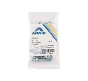 Perno cocina con tuerca 5/32x1'' zincado 20 unidades Arnik