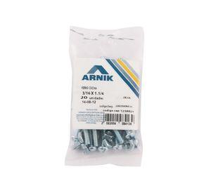 Perno cocina con tuerca 3/16x1 1/4'' zincado 20 unidades Arnik