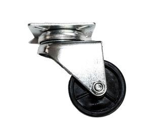Rueda doble 50 mm placa negro Gevemac