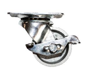 Rueda 50 mm placa con freno gris Gevemac