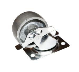 Rueda 50 mm placa con freno gris Gevemac