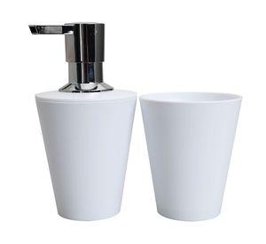 Set accesorios baño 2 piezas blanco Cotidiana