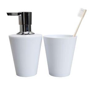 Set accesorios baño 2 piezas blanco Cotidiana