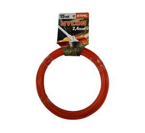 Nylon orilladora 15 m 2.4 mm naranjo