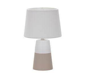 Lámpara sobremesa 1L E27 Block ecru/blanco