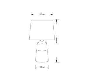 Lámpara sobremesa 1L E27 Block ecru/blanco