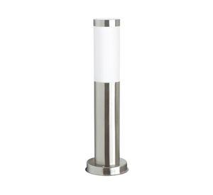 Aplique piso 1L E27 inox/blanco