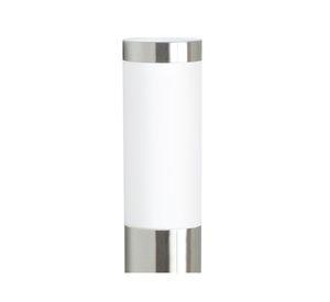 Aplique piso 1L E27 inox/blanco