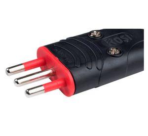 Enchufe macho volante 10A 2P+T RS78004 negro Rosi