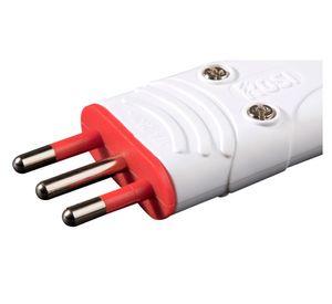 Enchufe macho volante 16A 2P+T RS78006 blanco Rosi