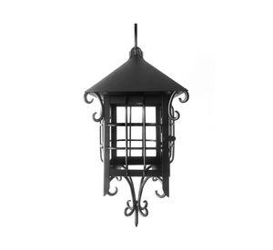 Farol 1L E27 Colonial con soporte negro mate Euro.