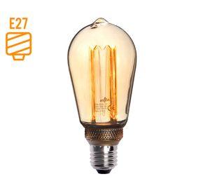 Ampolleta filamento LED 40W E27 luz cálida ST64 tallado Elfa