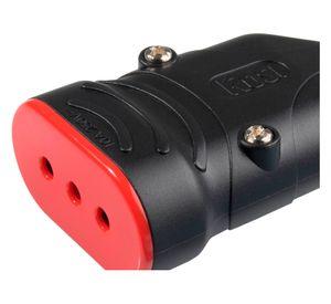 Enchufe hembra volante 10A 2P+T RS78204 negro Rosi