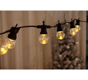 Guirnalda LED 3W 5.6 m 20L luz cálida negro/transparente