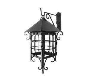 Farol 1L E27 Colonial con soporte mini negro mate Euro.