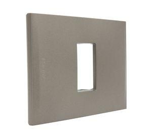 Placa 1 módulo + soporte Nobile terra Bticino