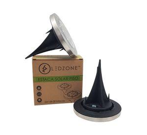 Estaca solar led luz cálida 1.5W 2 un.
