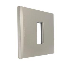 Placa 1 módulo + soporte Nobile perla Bticino