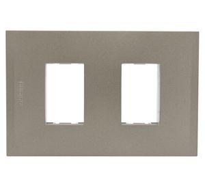 Placa 2 módulos + soporte Nobile terra Bticino