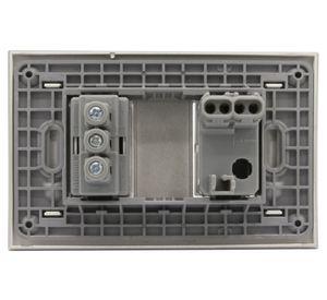 Placa armada tomacorriente 2P+T  + interruptor 10A  Nóbile perla Bticino
