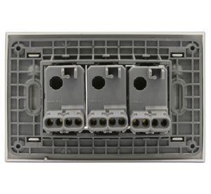 Placa armada interruptor triple 10A Nóbile perla Bticino
