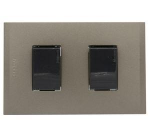 Placa armada interruptor doble 10A Nóbile terra Bticino