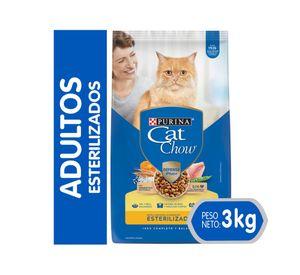 Alimento seco gatos 3 kg esterilizado Cat Chow