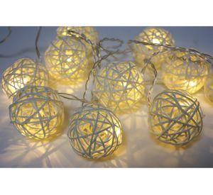 Guirnalda de luces 1.5W 10 luces luz cálida Ovillo blanco