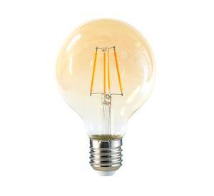 Ampolleta LED 6W E27 luz amarilla G80 Megabright