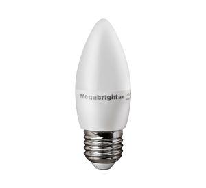 Ampolleta bright candle LED 5/6W E27 luz cálida C37 Megabright.