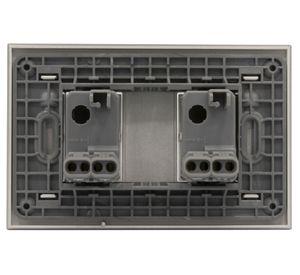 Placa armada interruptor doble 10A Nóbile perla Bticino