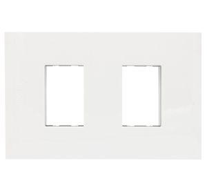 Placa 2 módulos + soporte Nobile blanco Bticino