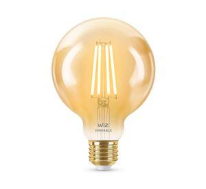 Ampolleta filamento 6,9W E27 luz cálida globo Wiz