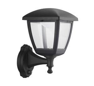 Farol pared LED con sensor Temis negro