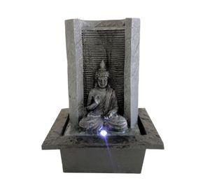 Fuente agua columna 25 cm buda sentado LED Outzen