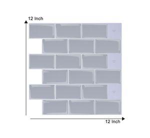 Mosaico autoadhesivo 30x30 cm Brick gris Briketo