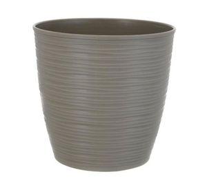 Macetero 23 cm piedra taupe Reyplast.